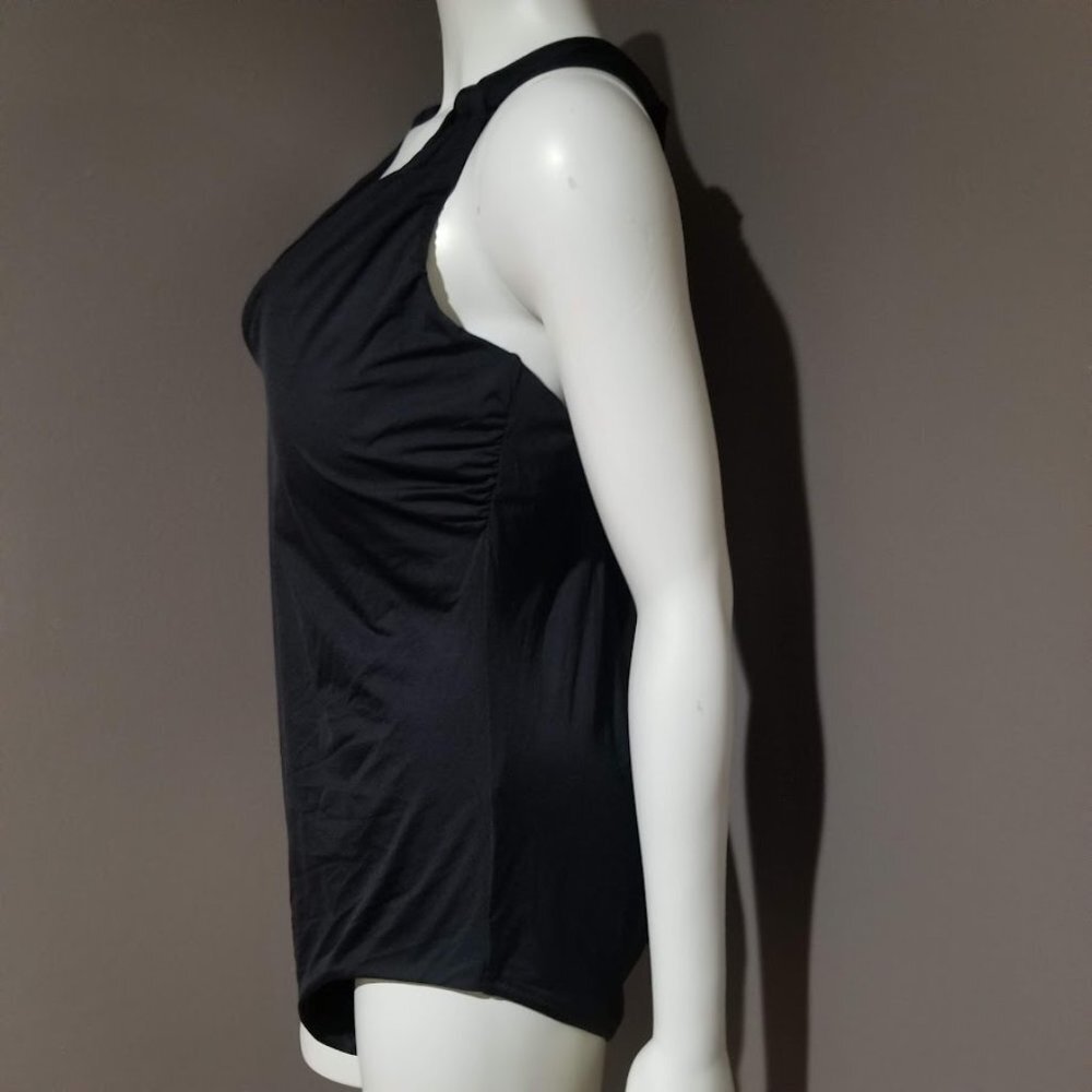 Becca Etc Plus Size Cross-Back Swimsuit - Black 3X - Picture 3 of 10